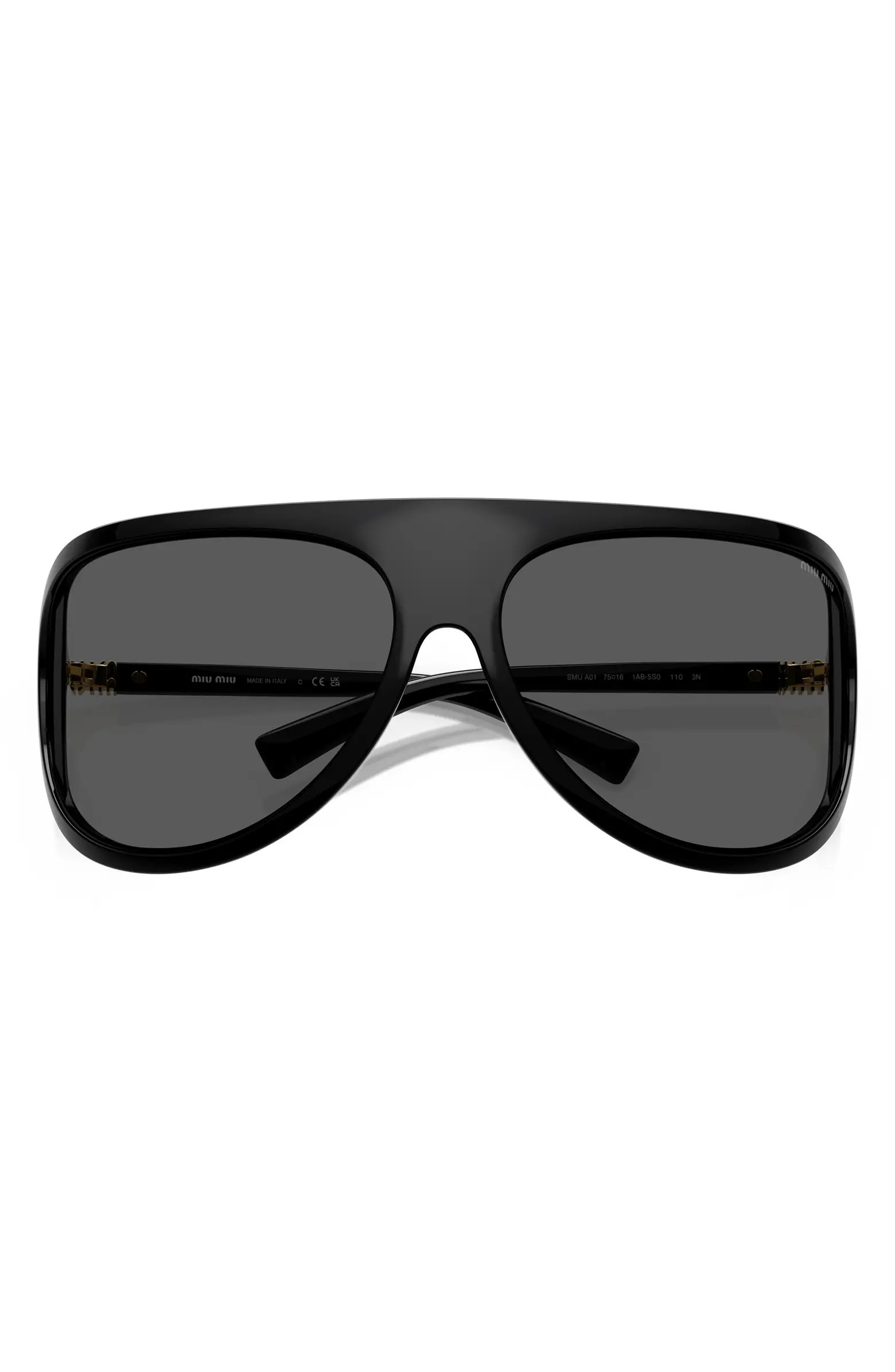 Miu Miu 75mm Oversize Shield Sunglasses | Nordstrom | Nordstrom