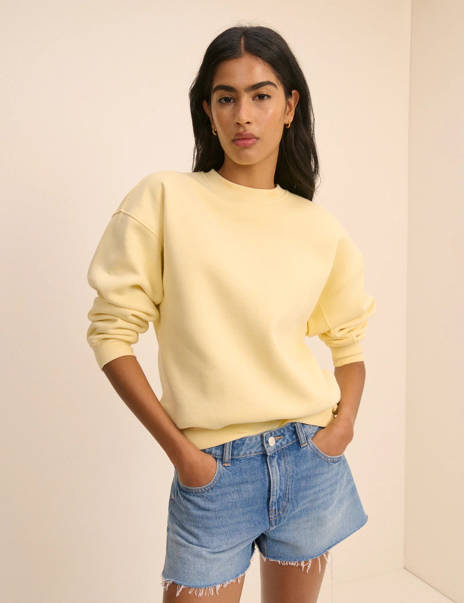 Lemon Yellow Relaxed Fit Sweatshirt | Nobody's Child