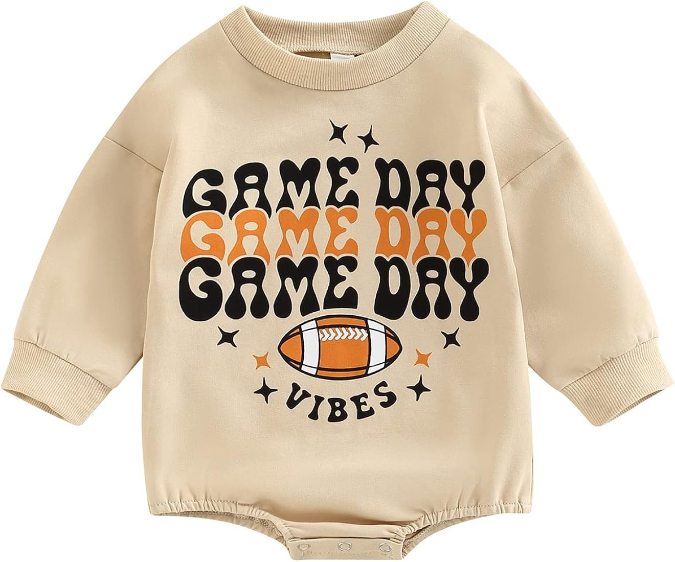 Baby Football Outfit Toddler Boy Girl Game Day Onesie Bubble Sweatshirt Romper Infant Fall Winter Cl | Amazon (US)