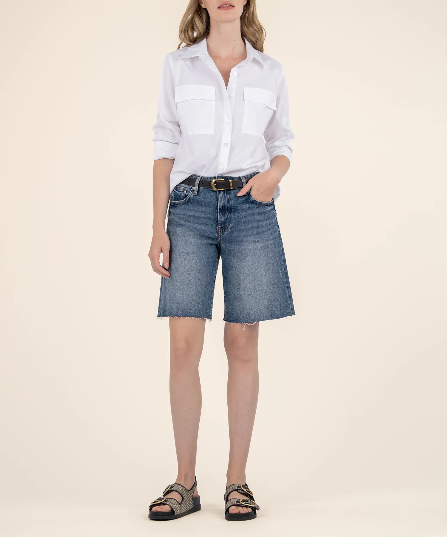 Hailey High Rise Long Bermuda - Kut from the Kloth | Kut From Kloth