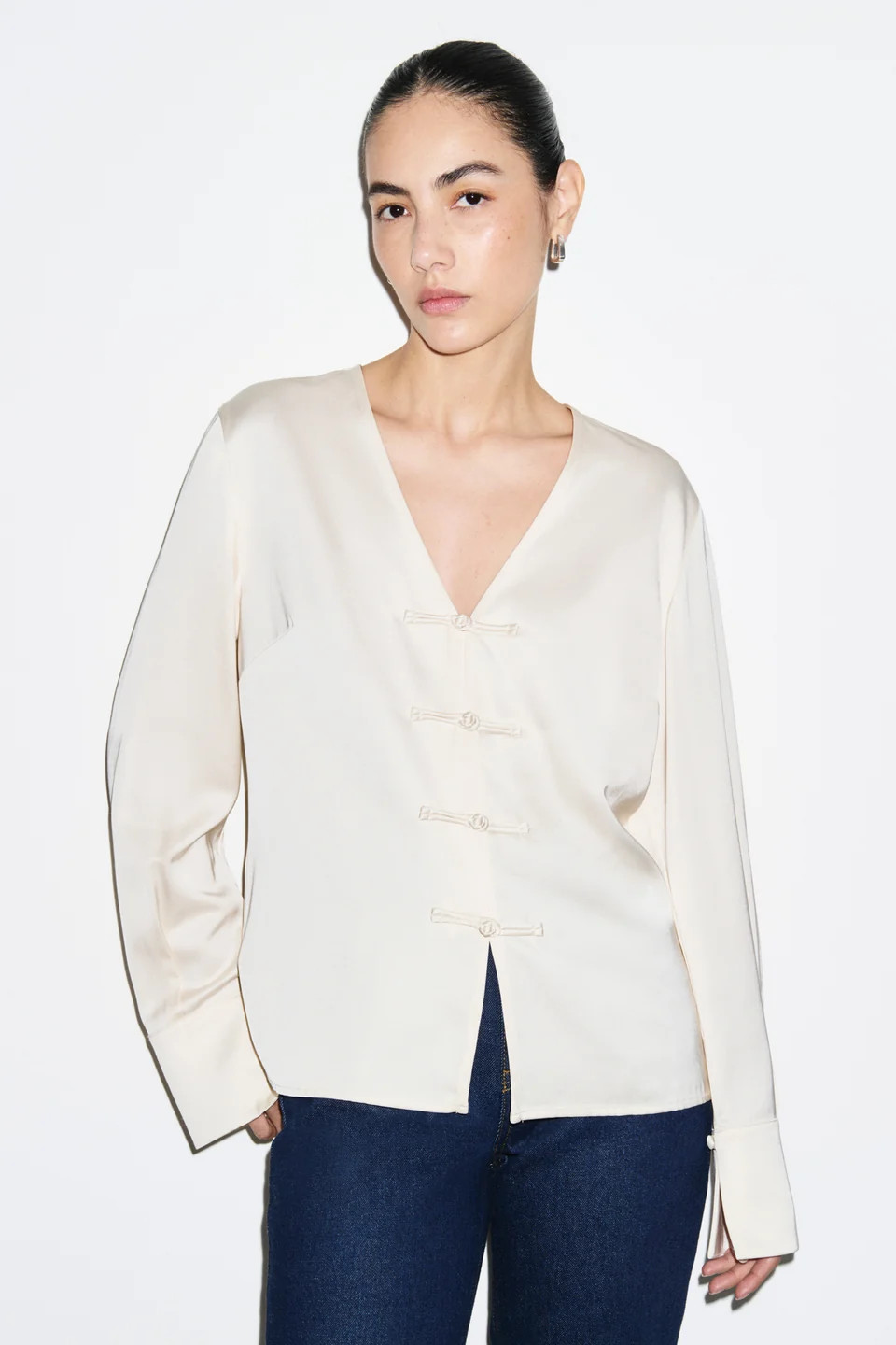 ALIGNE Knot Tie Shirt - Ivory | Saffron | ALIGNE UK & EU
