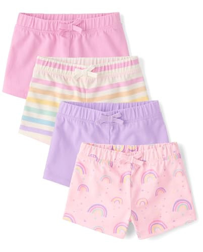 The Children's Place,Baby-Girls,and Toddler Assorted Knit Shorts,Rainbow 4-Pack,2 Years | Amazon (US)