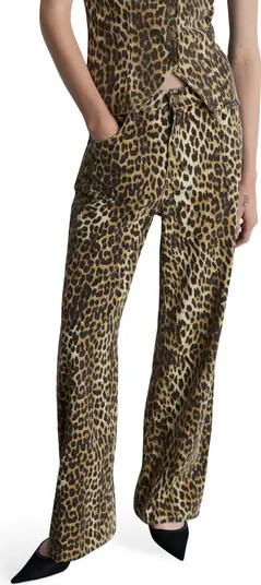 Leopard Print High Waist Jeans | Nordstrom