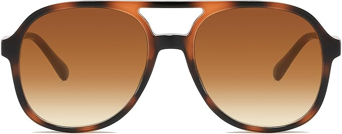 Retro Aviator Sunglasses for Women Men Classic 70s Vintage Trendy Square Aviators Sun Glasses | Amazon (US)