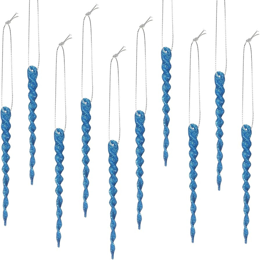 Boao 30 Pieces Plastic Icicle Twisted Plastic Icicle Christmas Ornaments Icicle Decoration Christ... | Amazon (US)