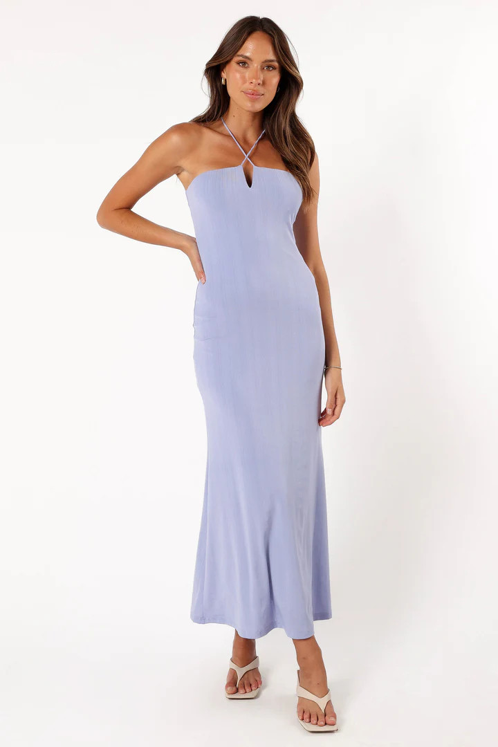 Declan Halterneck Maxi Dress - Blue | Petal & Pup (US)