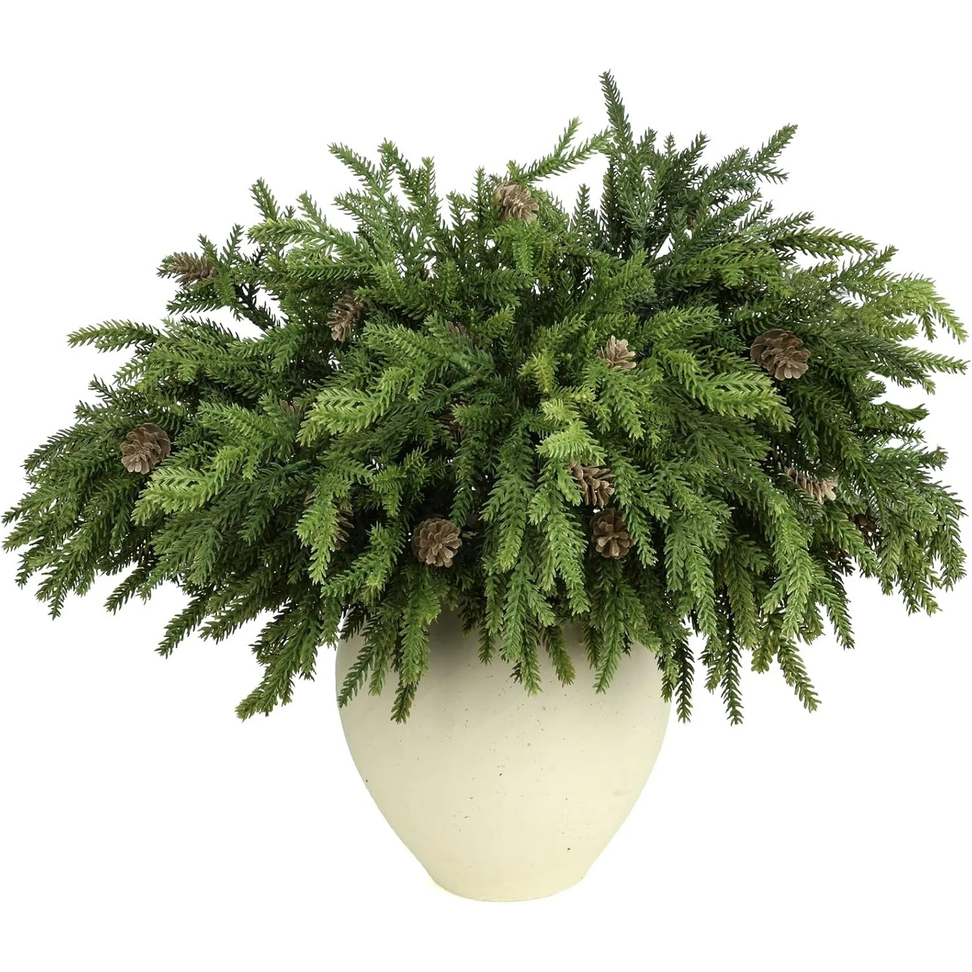 12 Pcs Real Touch Artificial Pine Branches with Pine Cones, Natural Droopy,Soft Bendable Artifici... | Walmart (US)