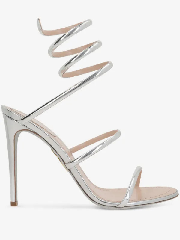 Cleo metallic silver sandals 105 | Farfetch Global