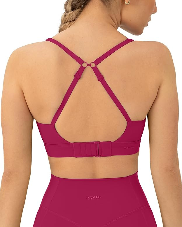 PAVOI ACTIVE Racerback Adjustable Sports Bra for Women - High Support Convertible Straps High Imp... | Amazon (US)
