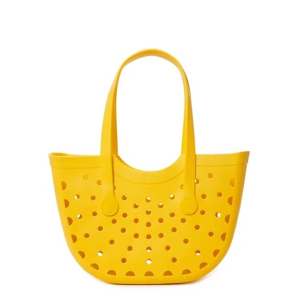 Time and Tru Women’s Molded Tote Bag Yellow Quartz - Walmart.com | Walmart (US)