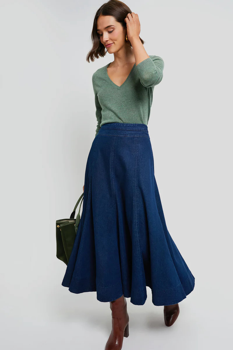 Dark Denim Brynn Skirt | Tuckernuck (US)