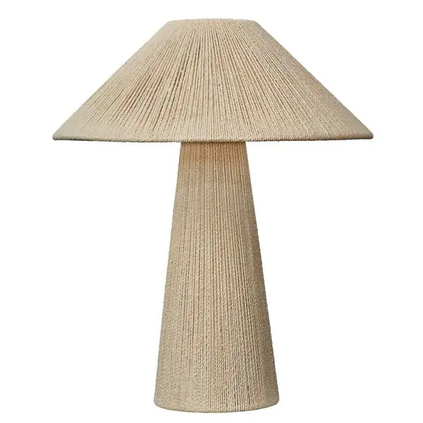 Alden Decor Arvin Jute Table Lamp - Off white | Bed Bath & Beyond