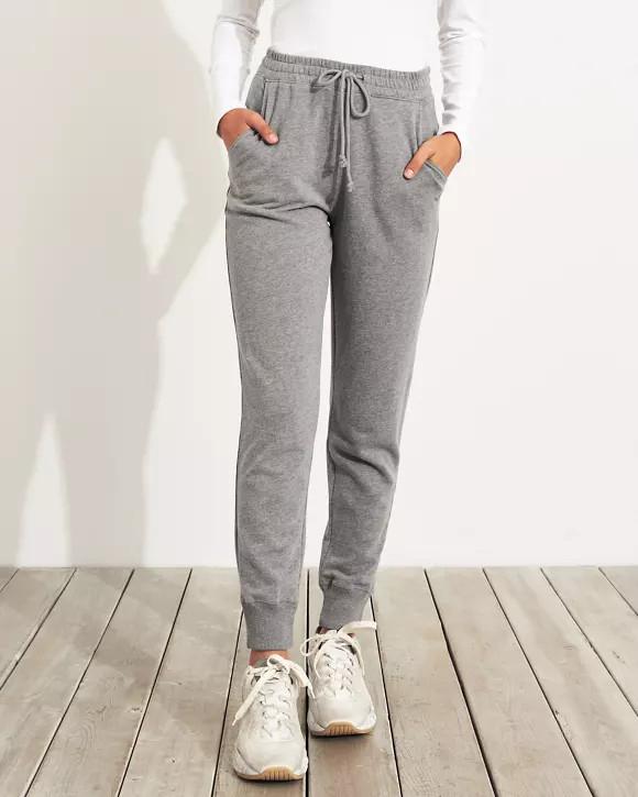 High-Rise Fleece Joggers | Hollister US