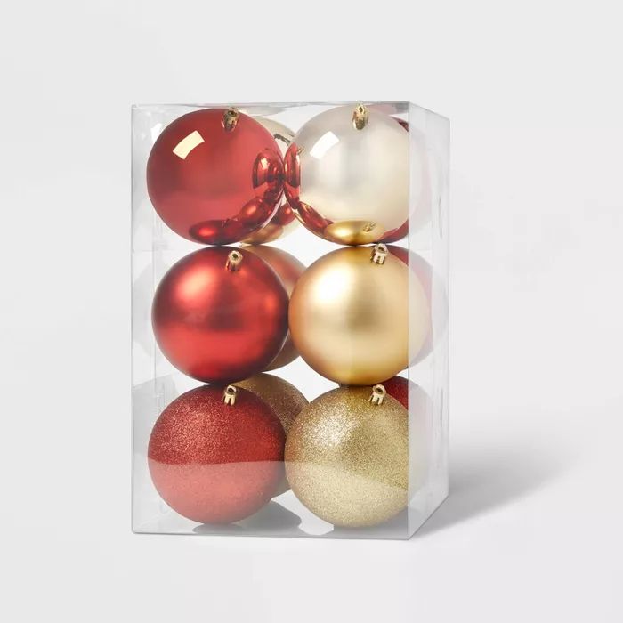 12ct 100mm Christmas Ornament Set - Wondershop™ | Target