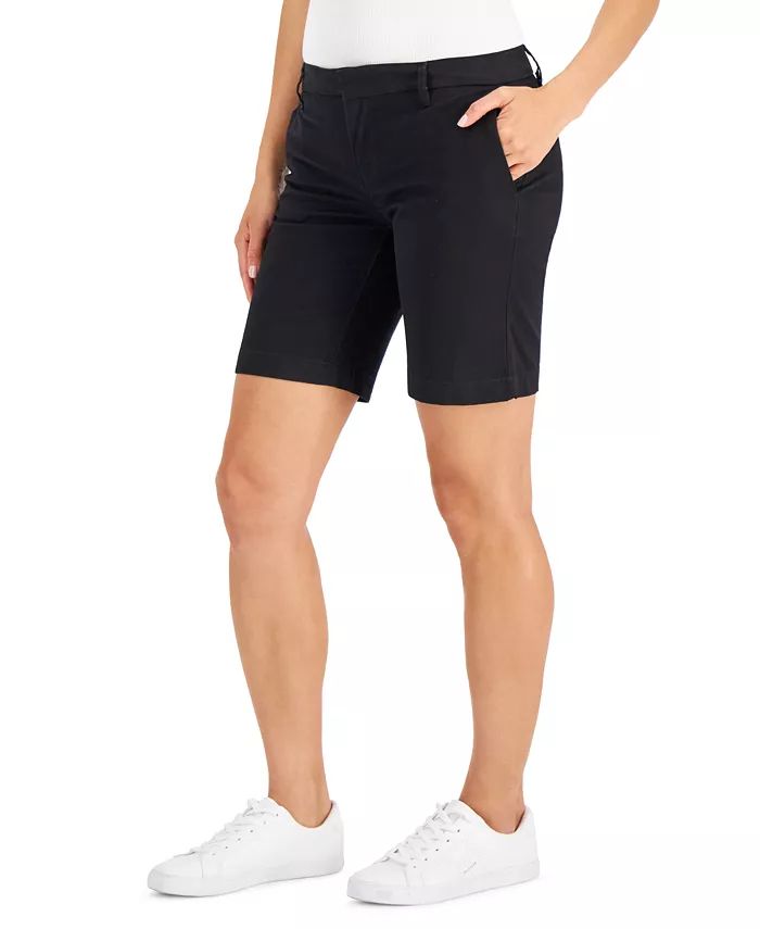 Tommy Hilfiger Women's TH Flex 9 Inch Hollywood Bermuda Shorts - Macy's | Macy's