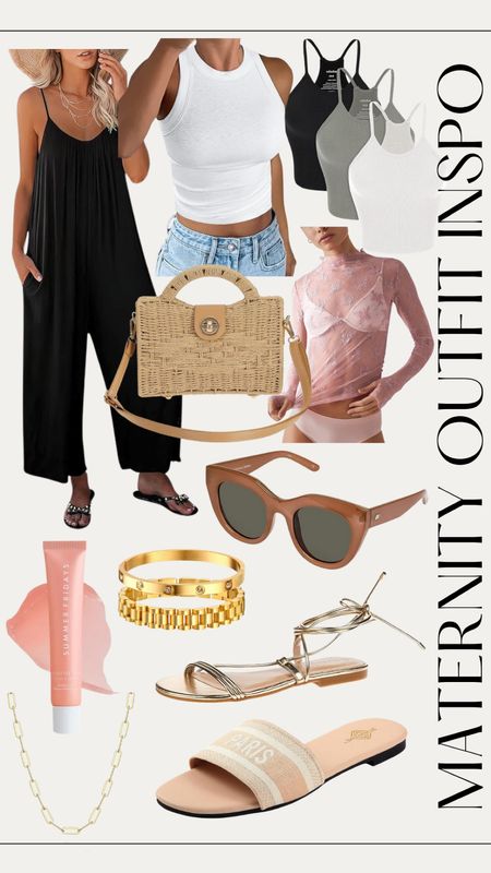Maternity outfit inspo / pregnancy outfit, free people inspired, summer outfit, spring outfit, jumpsuit, sandals, pregnant, #summeroutfit #springoutfit #maternity #amazonfashion #amazonfinds 

#LTKshoecrush #LTKbump #LTKfindsunder50