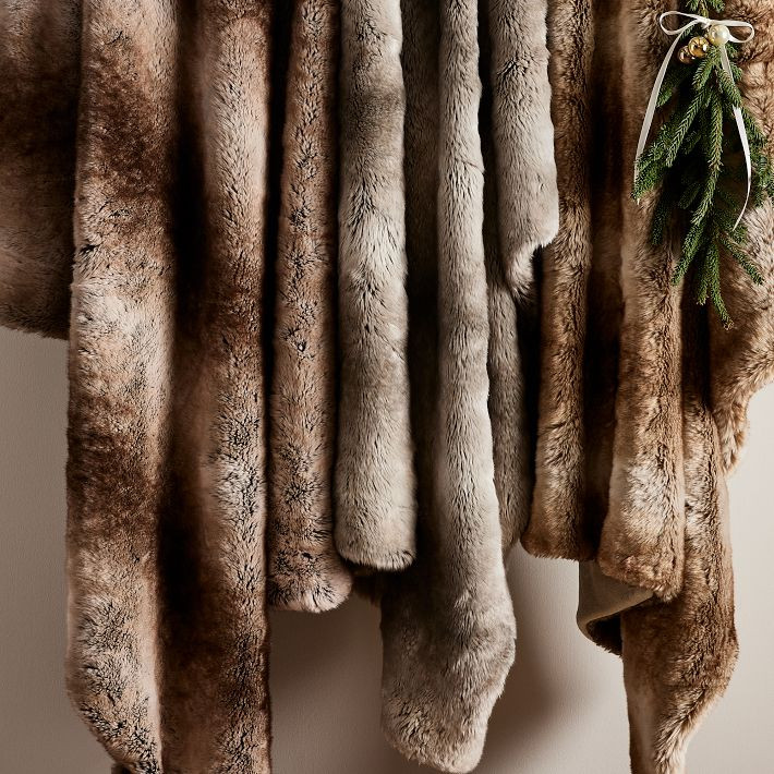Faux Fur Ombre Throws | West Elm (US)