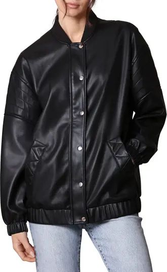 Relaxed Fit Faux-Ever Leather™ Bomber Jacket | Nordstrom
