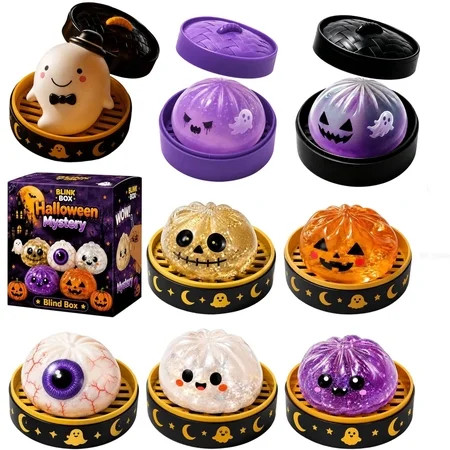 Halloween Dumpling Squeeze Squishy Toy, Cute Slow Rising Halloween Squishy Stress Relief Toy, Soft Sensory Fidget Toy for Party Favors, Trick or Treat Gifts & Collectors | Walmart (US)