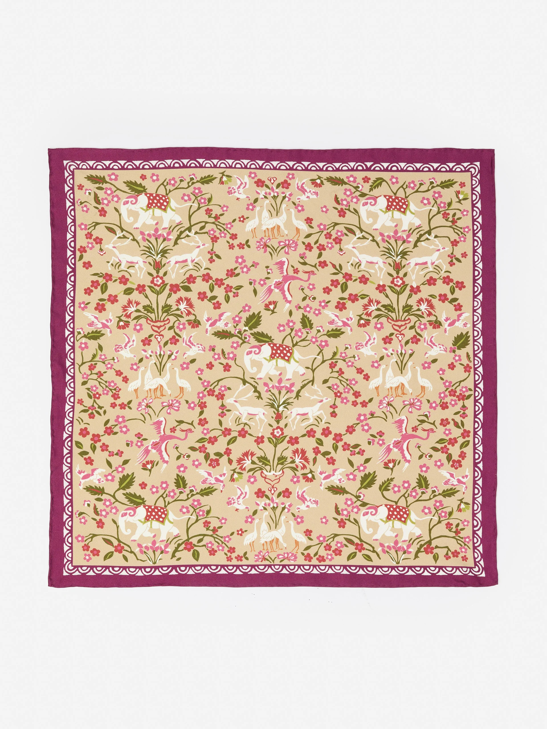 Nikka Silk Scarf in Country Garden Square | J.McLaughlin