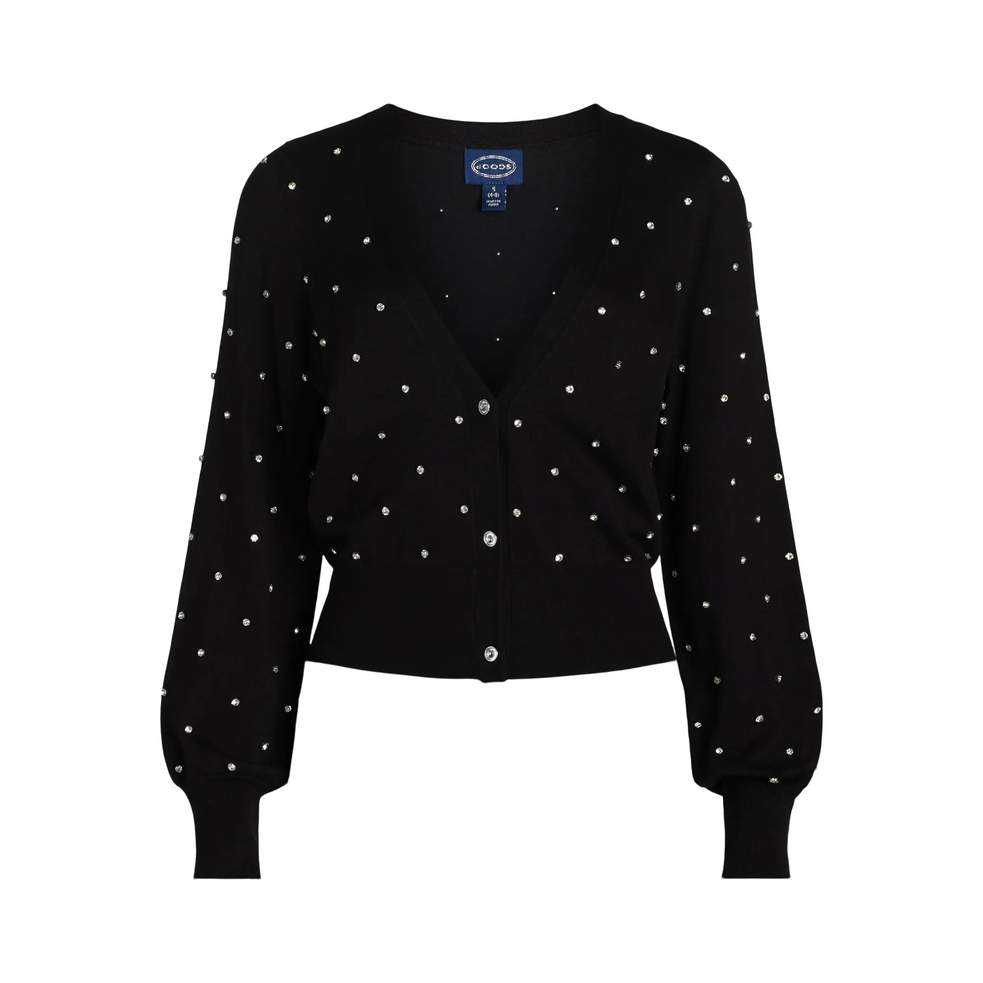 Scoop Women’s Rhinestone Cardigan Sweater, Lightweight, Sizes XS-4X | Walmart (US)