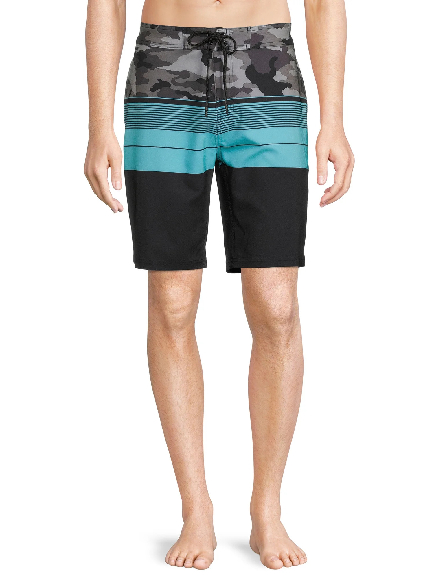 No Boundaries Men's and Big Men's 9" Commander Swim Boardshorts - Walmart.com | Walmart (US)