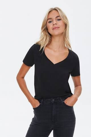 Basic Organic Cotton V-Neck Tee | Forever 21 (US)