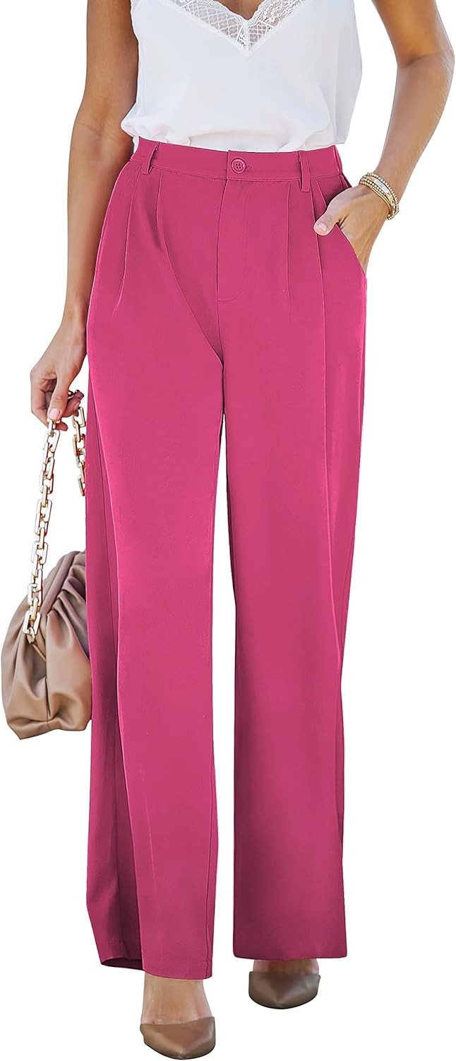 GRAPENT Wide Leg Pants for Women Work Business Casual High Waisted Dress Pants Flowy Trousers Off... | Amazon (US)