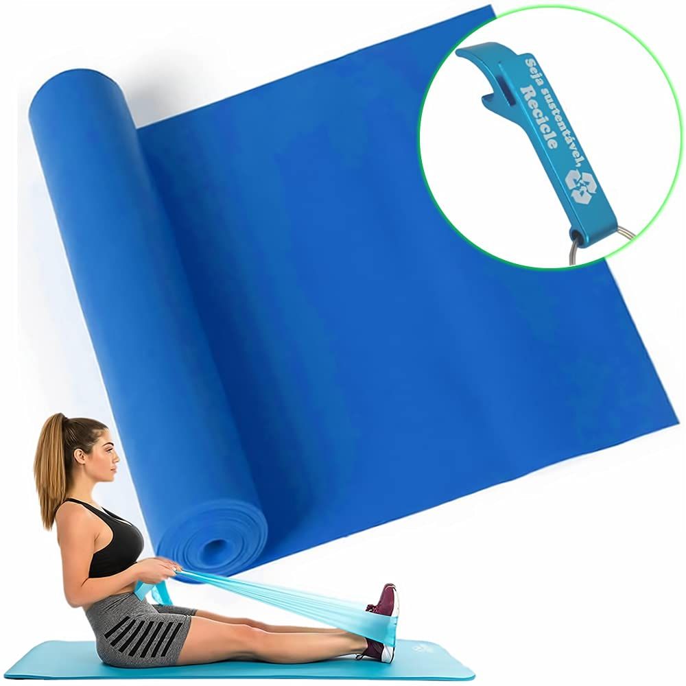 Faixa Elástica Para Exercício Resistência Yoga Azul + Chaveiro CBRN15931 | Amazon (BR)