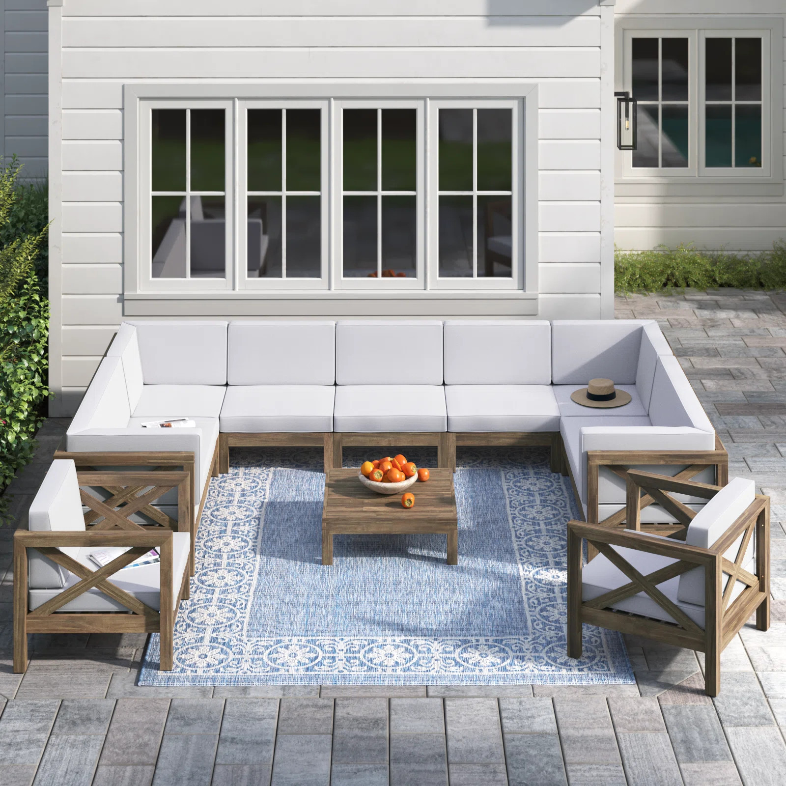 Beachcrest Home™ Brungardt 10 Piece Sectional Seating Group with Cushions & Reviews | Wayfair | Wayfair North America