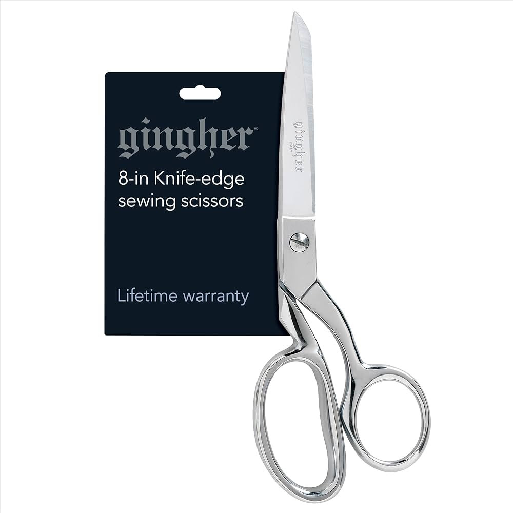 Gingher Dressmaker's Fabric Scissors, 8" Stainless Steel Shears, Sharp Knife Edge Steel Sewing Sh... | Amazon (US)