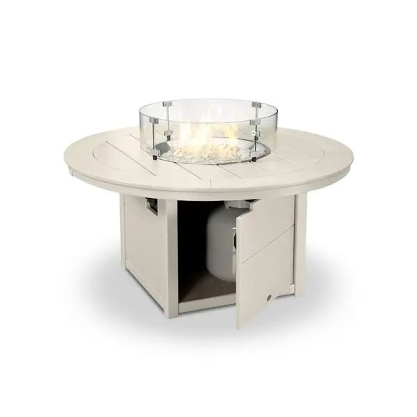 POLYWOOD Round 48-inch Fire Pit Table - Overstock - 22256370 | Bed Bath & Beyond