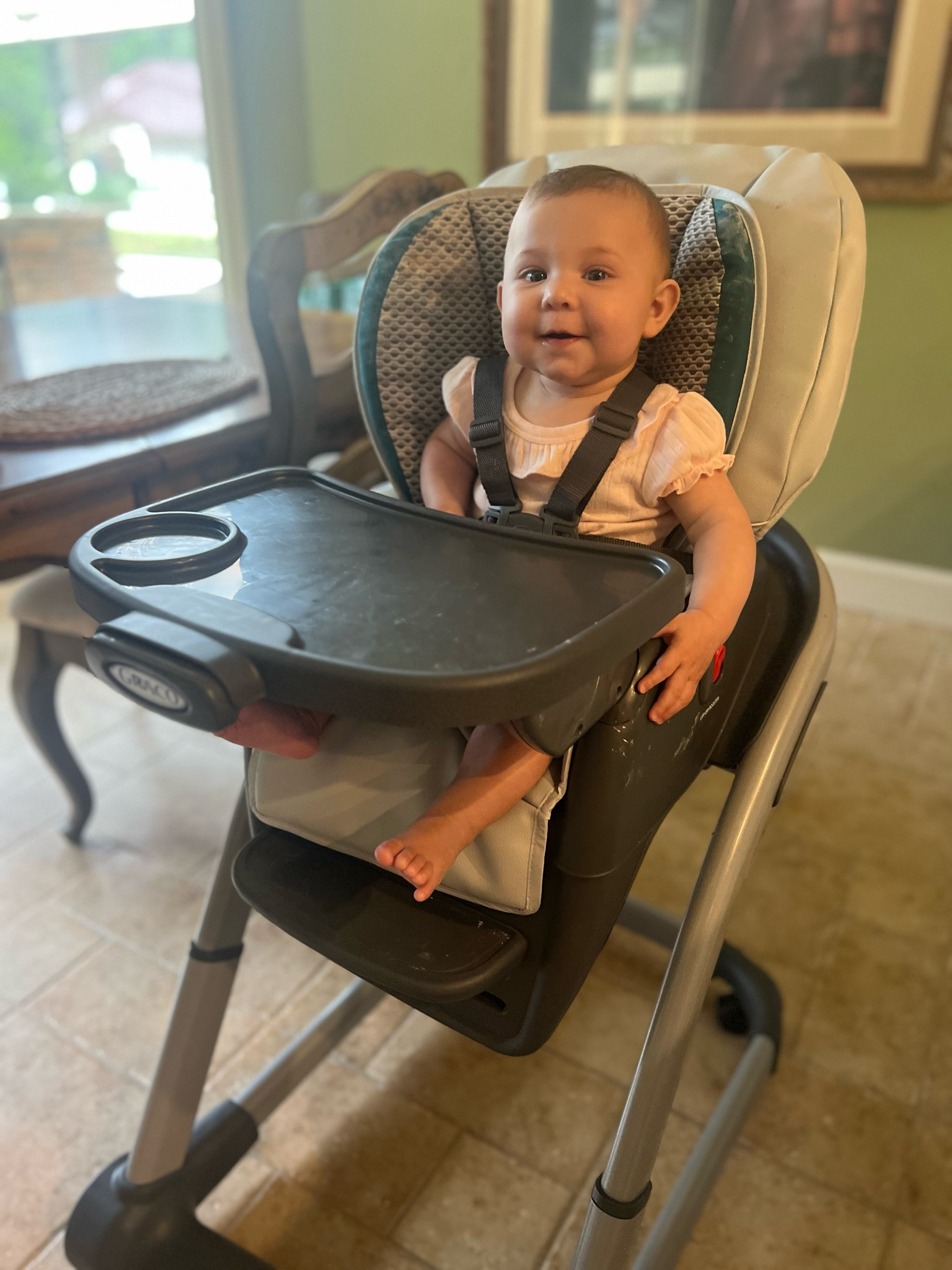 This is one of the best gifts I received on my baby registry! I use this high chair every single day. It makes doing chores in the kitchen so easy. She sits and plays with toys and loves to watch me cooking! 

The tray is removable. Makes cleaning up very easy! 

#LTKFamily #LTKBump #LTKBaby