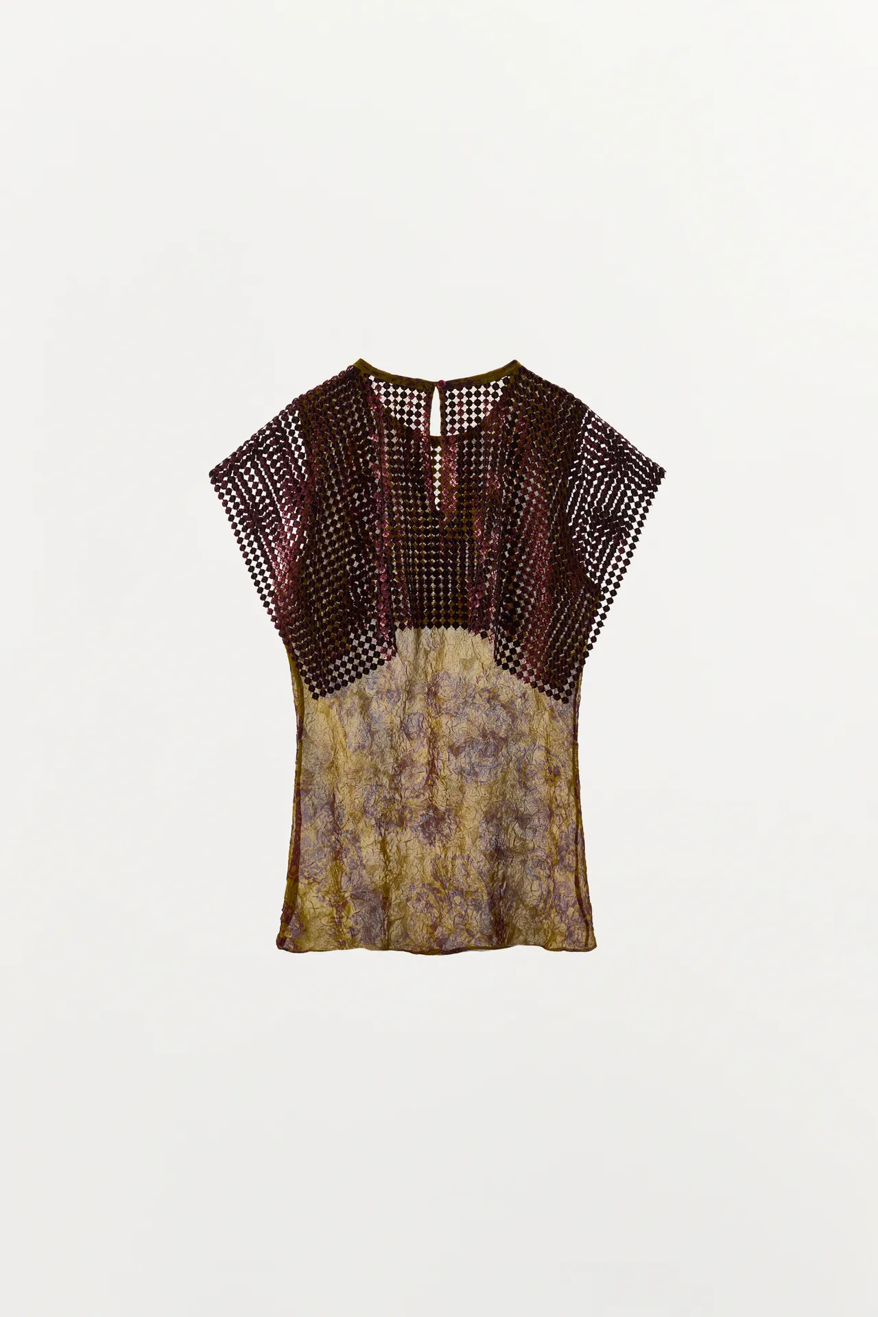 PRINTED SEQUIN CAPE TOP | Zara US
