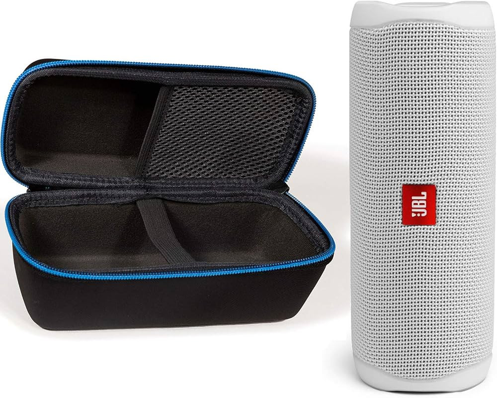 JBL Flip 5 (White) + Bundle with divvi! Protective Hardshell Case | Amazon (US)