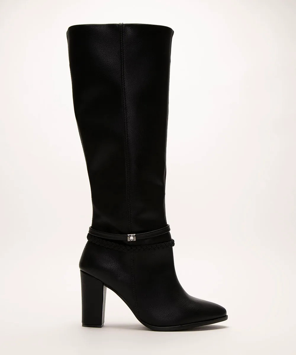 bota cano longo salto alto beira rio preta | C&A (BR)