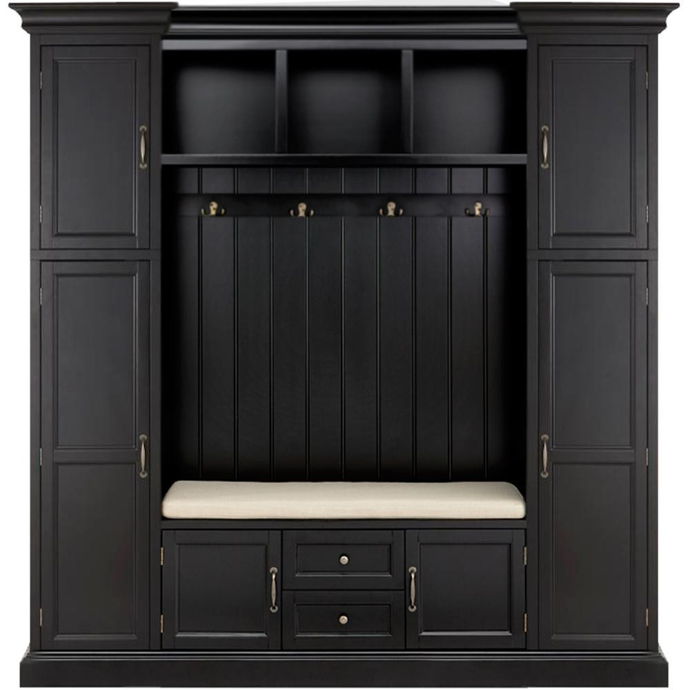 Home Decorators Collection Royce Black 79.25 in. Hall Tree-7474200200 - The Home Depot | The Home Depot
