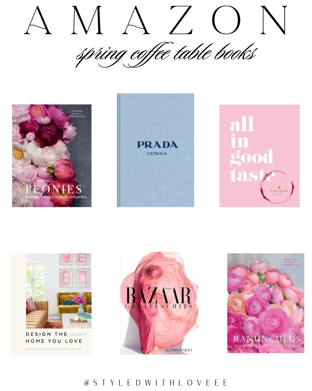  Elevate your coffee table style with these chic spring finds! 🌸 From fashion and floral inspiration to home design tips, these books add a pop of color and elegance to any space. Perfect for creating that polished, curated look while doubling as great conversation starters! 🏡✨ Shop all my favorites on Amazon now.

Follow my LTK @Styledwithlovebyheather on the @shop.LTK app to view this post and get my exclusive app-only content!



#LTKselfcare #LTKHome #LTKdayinmylife