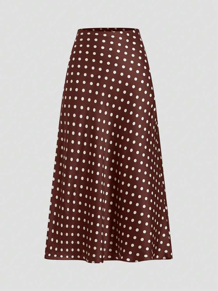 Firerie Polka Dot Satin Long Skirt, Fashionable For Summer








4.89(500+) | SHEIN