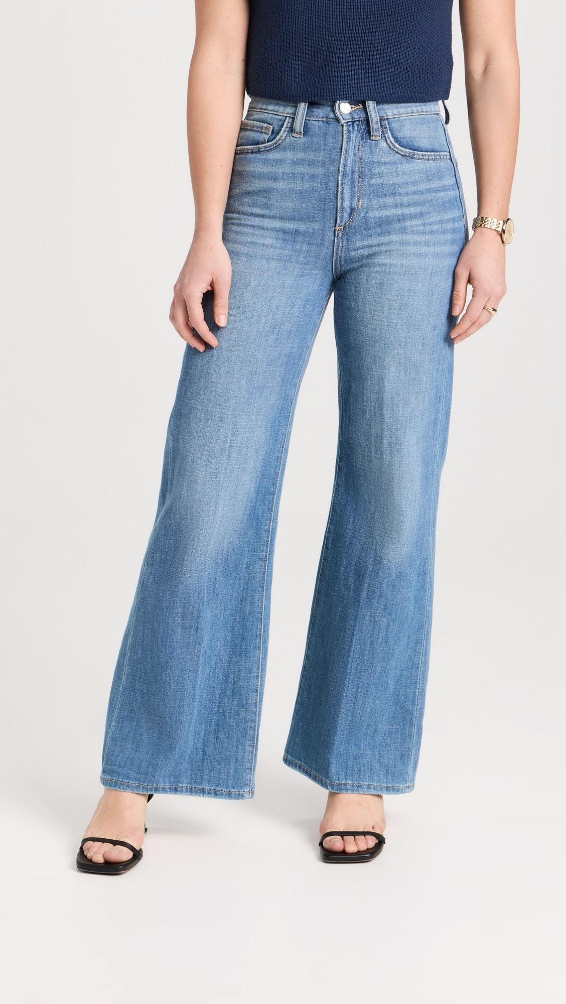 The Mia High Rise Wide Leg Petite Jeans | Shopbop