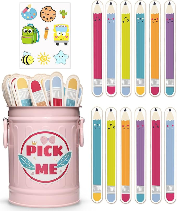 Flip Name Sticks with Metal Box and Sticker, 36Pcs Talking Flip Name Sticks for Classroom Managem... | Amazon (US)