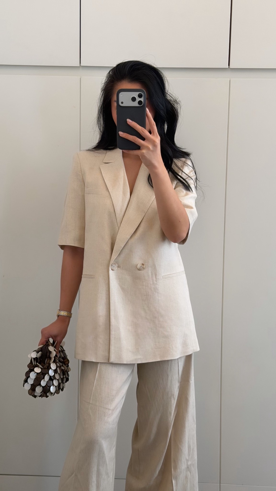 Wait this linen blend set is soooo good! Love the way the short sleeve blazer fits. You can also wear this with cut off denim shorts but paired with the matching trouser it feels so chic!!

#LTKgrwm #LTKootd #LTKWorkwear