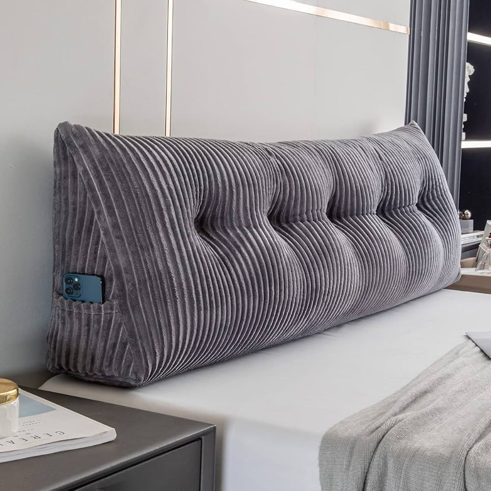 Activance Large Triangular Headboard Wedge Bed Rest Reading Pillow Backrest Positioning Support B... | Amazon (US)