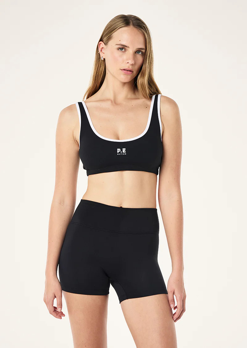 SOFT LUXE SCOOP BRA IN BLACK | P.E Nation AU