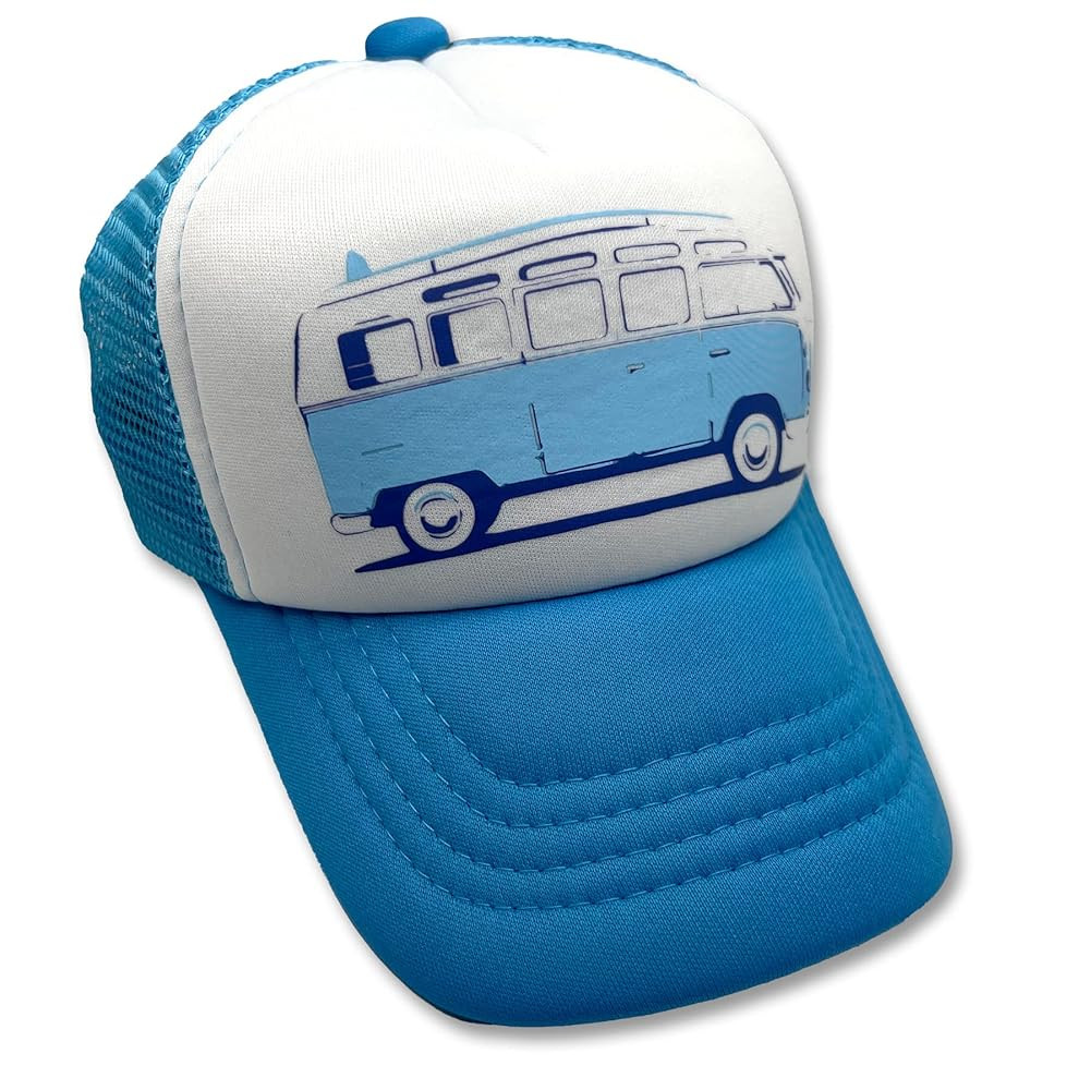 Sol Baby Surf Bus Blue Adjustable Snapback Mesh Trucker Hat - Summer Beach Baseball Cap for Infan... | Amazon (US)