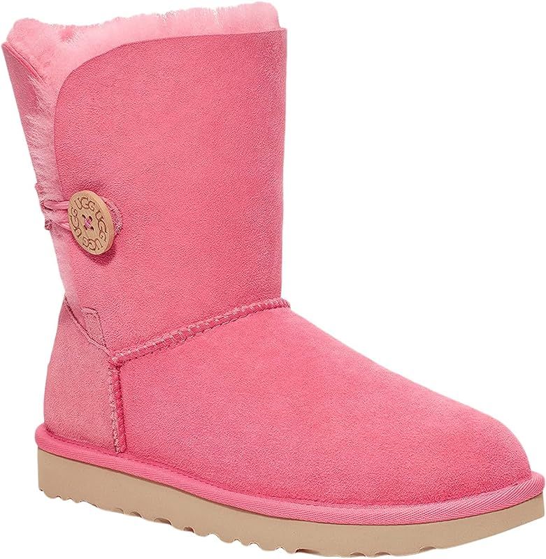 Amazon.com | UGG Women's Bailey Button II Fashion Boot, Pink Rose, 8 | Mid-Calf | Amazon (US)