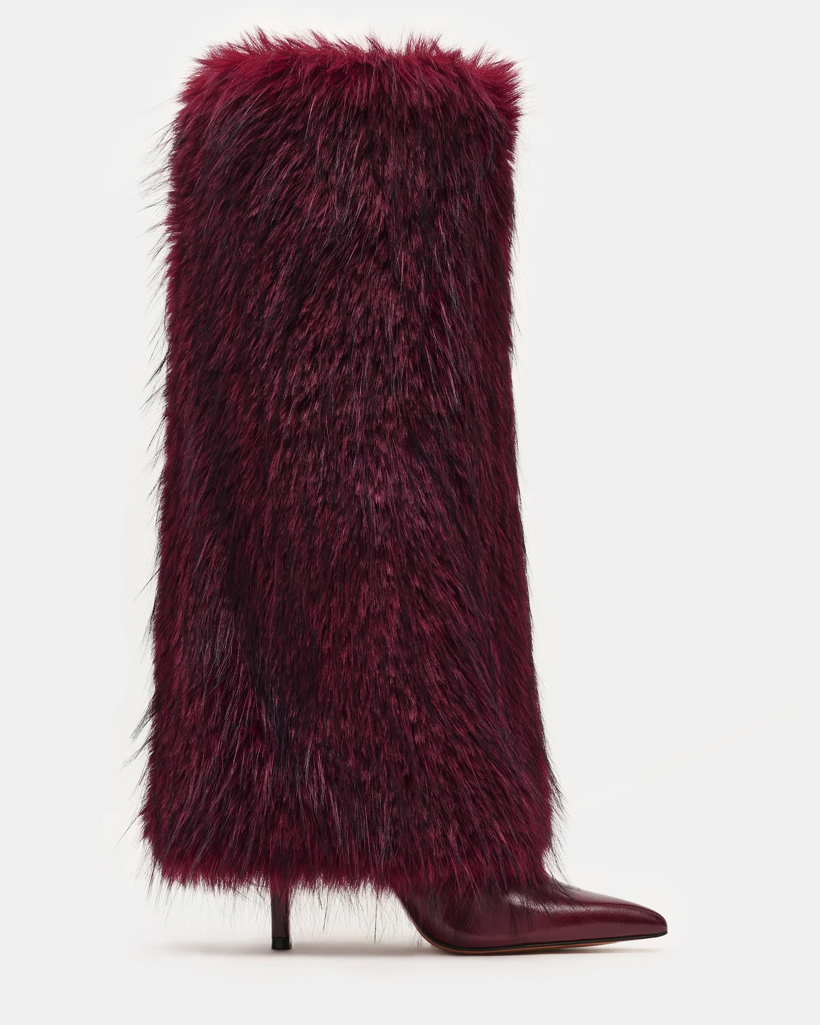 Steve Madden Women's Icon Dark Cherry Cuffed Boots - Burgundy - Size 6.5 - Leather | Steve Madden (US)