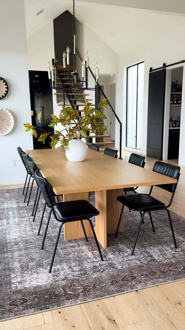 Open concept dining and kitchen area; we love having this all in one space and it’s…