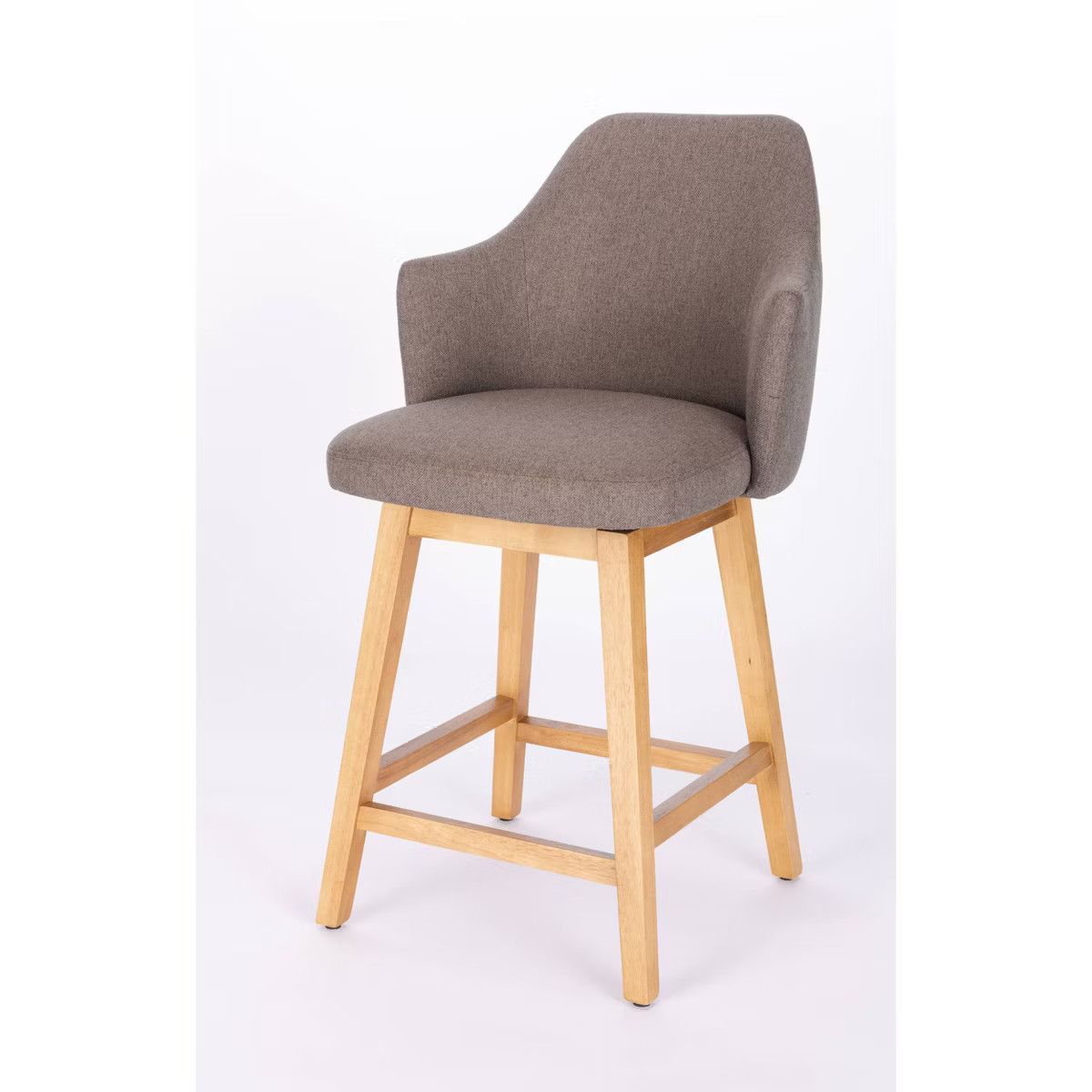 Kinston Swivel Curved Back Upholstered Counter Height Barstool - Threshold™ | Target