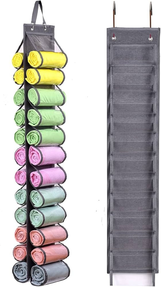 Legging Storage Bag Storage Hanger Can Holds 24 Leggings or Shirts Jeans Compartment Storage Hang... | Amazon (US)